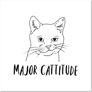 Major Cattitude, Funny Cat Gift Posters and Art